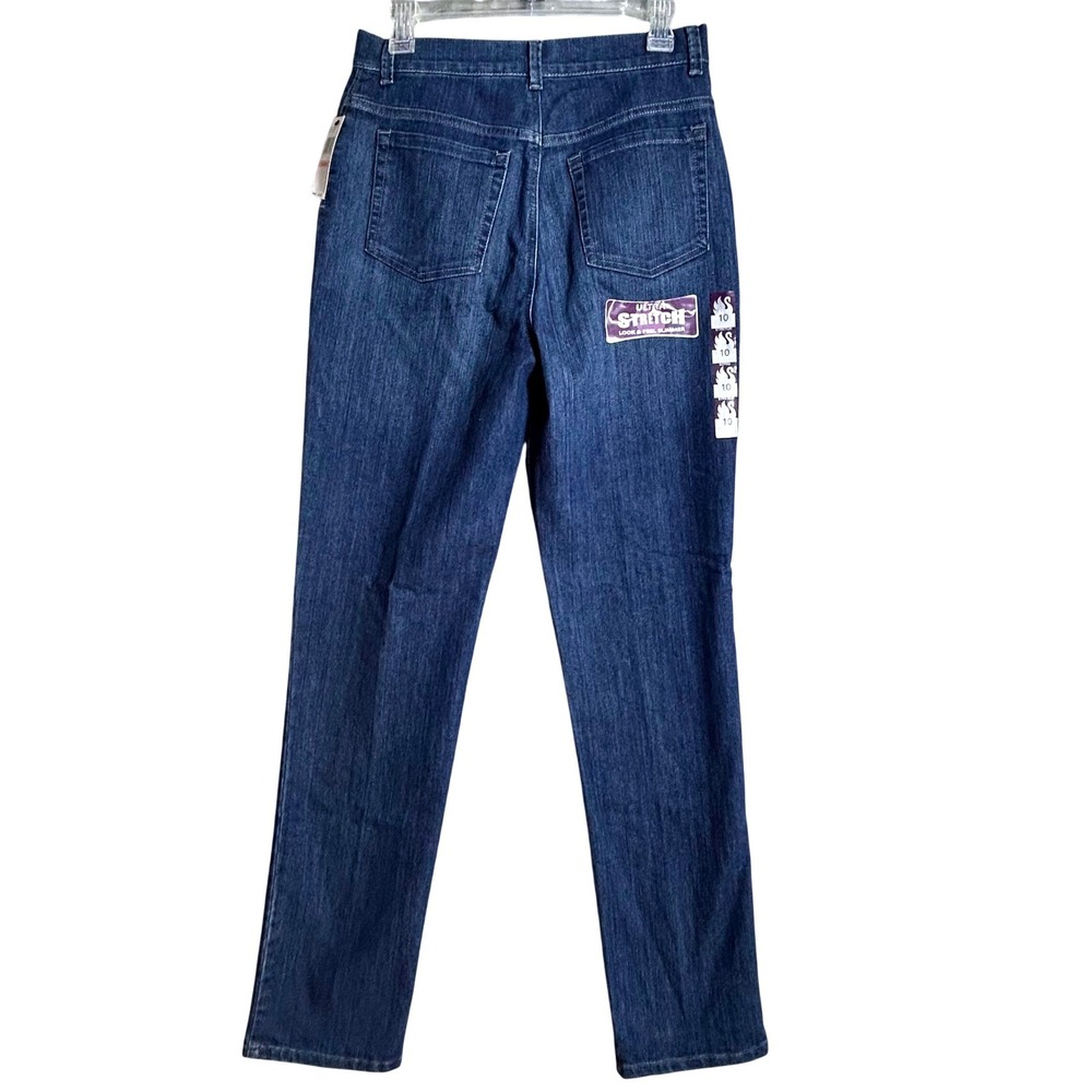 Gloria Vanderbilt Amanda Classic Fit Tapered Jeans Dark Wash Blue 10 Long NEW - Picture 6 of 15